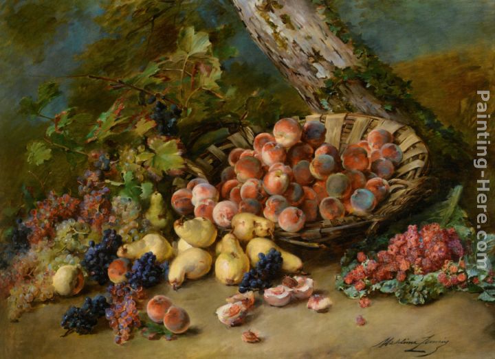 Still Life with Fruits painting - Madeleine Jeanne Lemaire Still Life with Fruits art painting